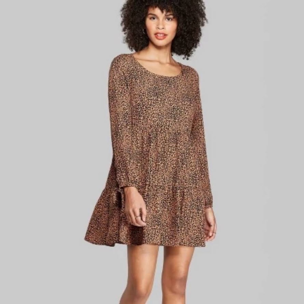 Leopard tiered Dress